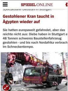 رافعة تزن 48 طنا سُرقت من ألمانيا وظهرت بمصر بعد 3 شهور 2 1 2