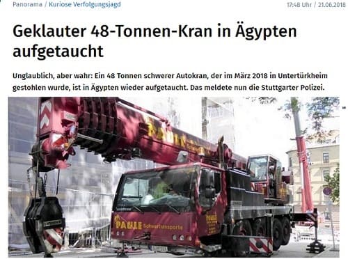 رافعة تزن 48 طنا سُرقت من ألمانيا وظهرت بمصر بعد 3 شهور 1 3 1