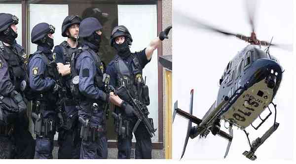 عملية كبيرة للشرطة السويدية في "فيستروس" وتحليق للمروحيات واعتقالات للعديد من الاشخاص 1 polisinsats jpg 1 6