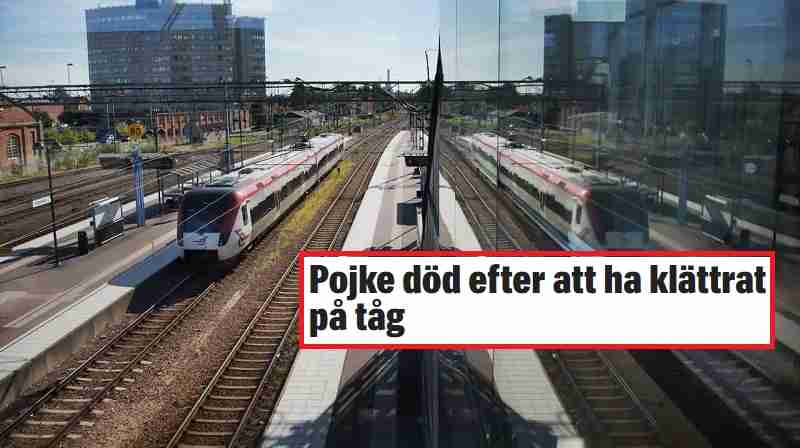وفاة صبي بعد تسلقه قطاراً هو وصديقه ومسك أسلاك الكهرباء في مدينة Västerås 1 1280@40 7