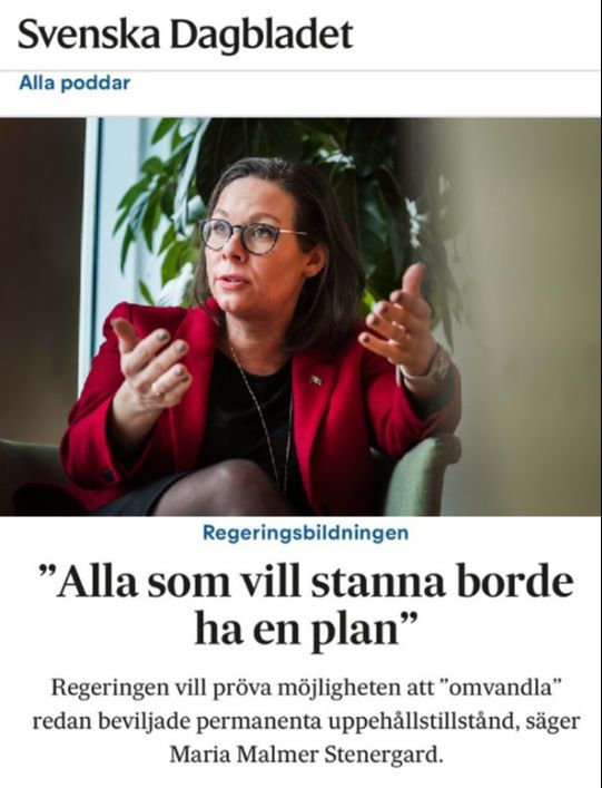 وزيرة الهجرة: على حاملي الإقامة الدائمة تحويلها لجنسية سويدية.. قبل أن تتحول لإقامة مؤقتة 2 Untitled 5