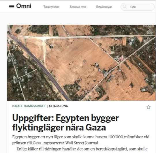 مصر تبني مخيمات ضخمة للاجئين الفلسطينيين داخل حدودها استعداداً لهجوم رفح! 2 وسائل إعلام سويدية