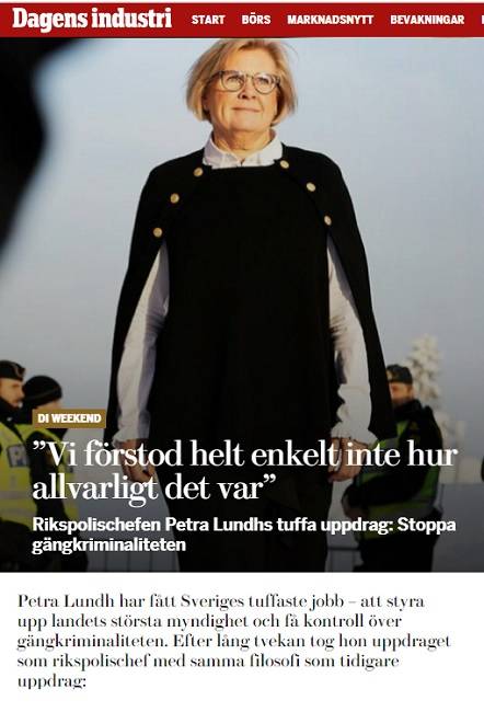 تصريحات رئيسة الشرطة الوطنية السويدية