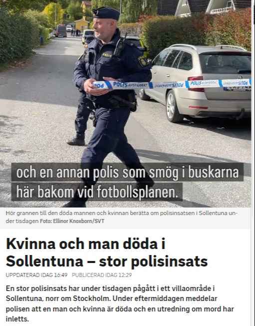 الشرطة السويدية تعلن انتهاء عملية احتجاز رجل لزوجته “بمقتلهما” في منزل شمال ستوكهولم 3 5 1