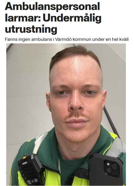 مسعفون في السويد يحذرون: سيارات إسعاف قديمة ومعدات طبية دون المستوى 2 غ6 1