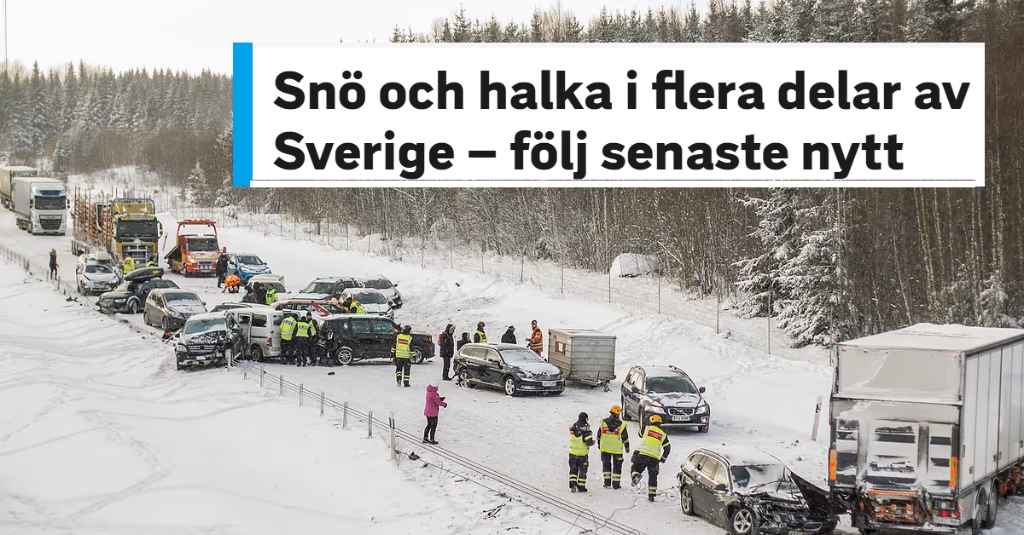 عواصف ثلجية تشل الحركة جنوب السويد.. الشرطة: الفوضى والحوادث أكثر مما توقعنا 1 e 11821094 1483626110000 1