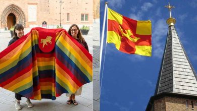 svenska kyrkan pride flagga 2
